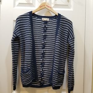 Pink Republic Girl's Blue Striped Cardigan